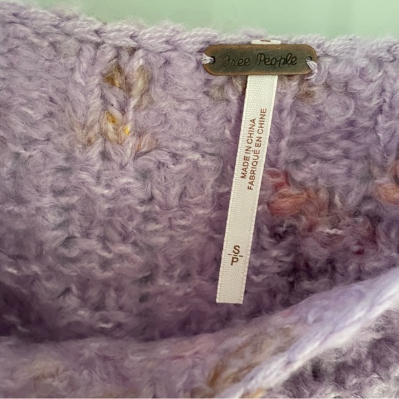 Free People Sunset Cloud Knit Purple Sweater Violet Glow - Picture 11 of 13